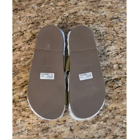 SCHUTZ Women's Enola Weekend‎ Sporty Flat Sandal 9.5B fuzzy slip on - Picture 5 of 6